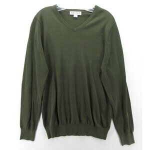 Reis s Sweater Medium Olive Pullover Classic Preppy Minimalist Knit